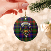 Clan Cameron of Erracht Modern Tartan Crest Round Ceramic Ornament OK22 Cameron of Erracht Modern Tartan Tartan Christmas